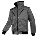 Pilotenjacke Hawk grau 027Aa, Gr. XL Abnehmbare Ärmel