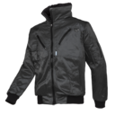 Pilotenjacke Hawk schwarz 027AA, GR. m Abnehmbare Ärmel
