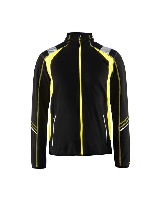 BLAKLÄDER MICROFLEECE JACKE 4993 SCHWARZ/GELB