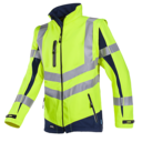Warnschutz Softshell Jacke 724Za2Tu2 Leuchtgelb/marine Gr. L