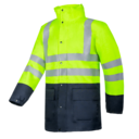 Warnschutzjacke 798Z Belvill Leuchtgelb/marineblau Gr. 3XL mit Reflexstreifen