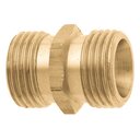 Gasschweiss-Gewindenippel D 38 l Messing g 3/8 Zoll AG Linksgewinde- Innenkonus 37° Beidseits