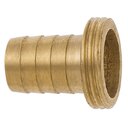 Schlauchtülle (1/3 Holländer) Messing blank Nw 19 mm - g 3/4 Zoll AG flachdichtend - ohne Bund (11001.106.2)