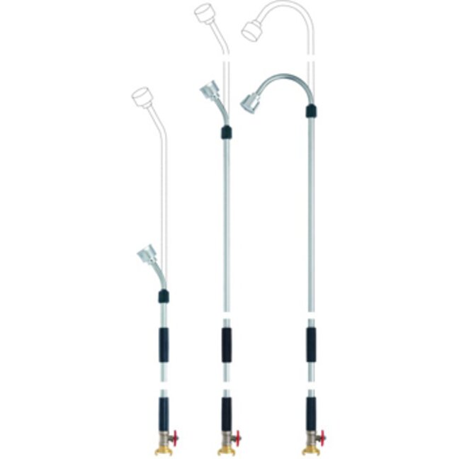 Geka GIEßGERÄT Vario mit GIEßKOPF Rohrlänge ca. 145 - 245 cm / Rohrkrümmung 35° / Anschluss: Geka Messing