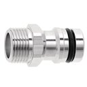 Geka Plus-Gerätestecker g 3/8 Zoll AG Messing Vernickelt
