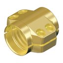 Dampfklemmschale Nw 25 x 7.5 mm Messing nach EN 14423 (vormals DIN 2826) für Ad 39 - 41 mm (2-Teilig - inkl. Schrauben und Muttern)