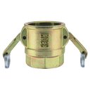 Mörtelschlauchkupplung Mutterteil MIG 10/35 mit Innengewinde 1 Zoll System 22 - Identmass 51 mm