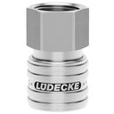 Schnellschlusskupplung Eseg 14 I Edelstahl (1.4305) g 1/4'' IG Ergonomisch Glatte Hülsenkontur