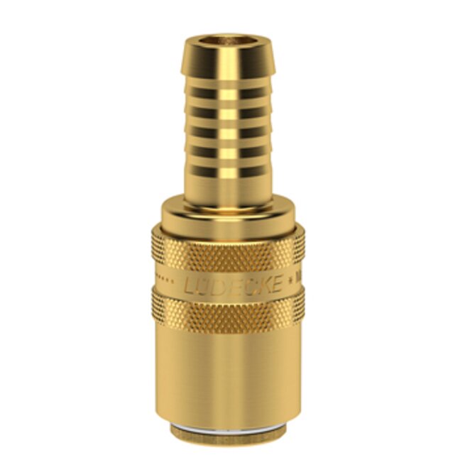 Temperier-Schnellverschlusskupplung Esh 13 Tlab Messing Standard-Tülle 13 mm mit Absperrventil - Dn 9