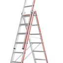 Allzweckleiter 4047 / 3 x 7 (7647/3 x 7) ArbeitShöhe: ca. 3,75/5,35m, Gewicht: ca 13,5 kg