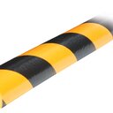 Warn- & Schutzprofil Typ a Eck-Profil selbstklebend DM. 40 mm x 5 m, gelb/schwarz