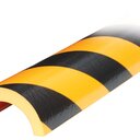 Warn- & Schutzprofil TYP R50 Rohrschutz selbstklebend DM. 50 - 70 mm, L=1000 mm, gelb/schwarz