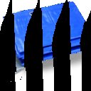 Industrie-Gewebeplane ca. 8 x 10 m Ösen alle 1 m blau extra stark 180g/M2