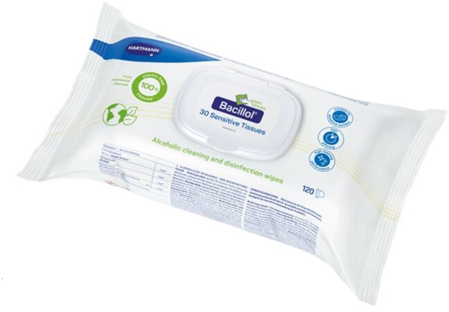 SCHNELL-DESINFEKTIONSTÜCHER BACILLOL®30 SENSITIVE GREEN 170 X 200 MM