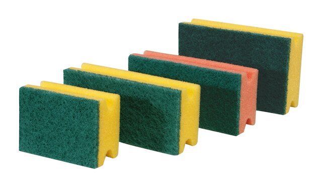 Scheuerschwamm gelb/grün 15 x 7 x 4,5 cm 10 er-Pkg.