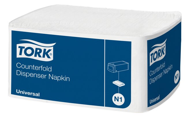 TORK UNIVERSAL SPENDERSERVIETTE COUNTERFOLD 1 LAG WEIß 10935