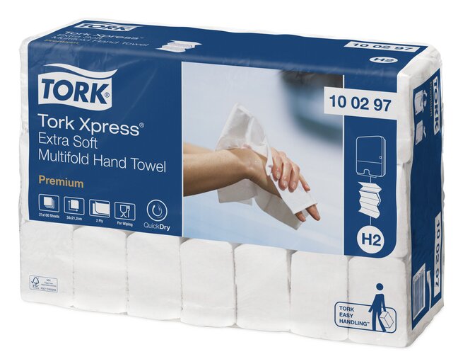 TORK PREMIUM HANDTUCH INTERFOLD WEIß 2 LAG. 100297