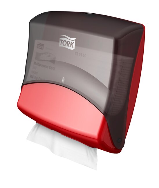 tork performance Spender Einzeltuch 654008 rot / schwarz Spendersystem W4