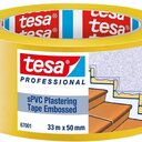 tesa-67001 Putzband, 33 m x 30 mm Farbe: gelb, gerillt