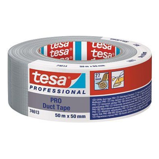 tesa-74613 Universal-Gewebeband Farbe: silber 50 m x 50 mm