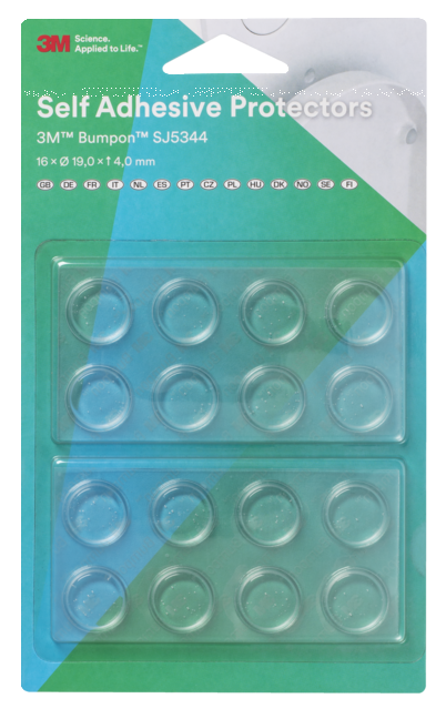 3M "SJ-5344 SCOTCH-BUMPONS", TRANSPARENT