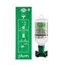 Augenspülstation Plum 4611 mit 1 Flasche 500 ml mit Wandhalterung und Piktogramm