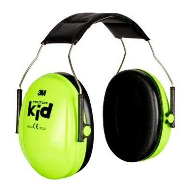 3M KAPSELGEHÖRSCHUTZ  PELTOR KID NEON-GRÜN MIT KOPFBÜGEL