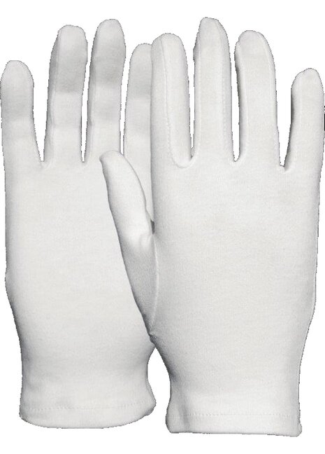 HANDSCHUH TRIKOT HEAVY BW SCHWERE QUALITÄT MIT FINGERSCHICHTEL WEISS