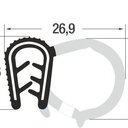 Kantenschutzprofil ST0105 EPDM mit Seitlichem Moosgummi Dichtschlauch (Klemmbereich: 1 - 4,5mm)
