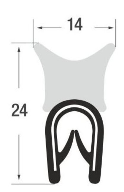 Dichtungsprofil ST0065 schwarz