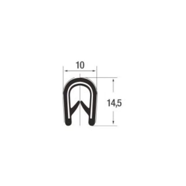 P011009 EPDM-Profil KB 1-4mm
