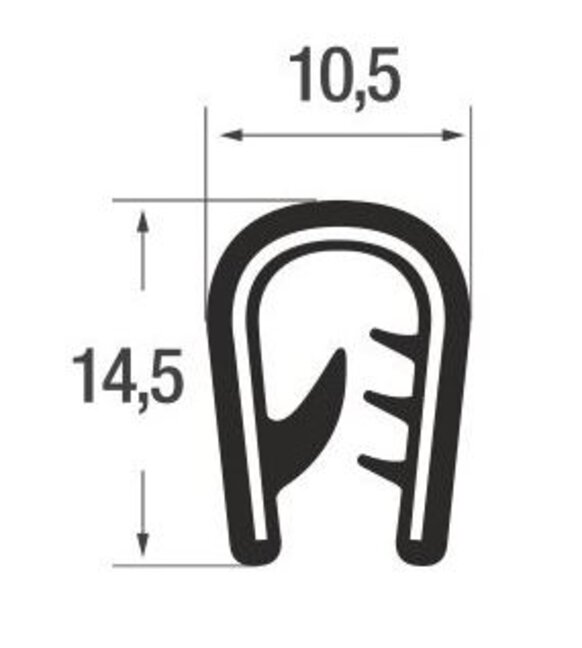 Kantenschutzprofil ST0101 schwarz
