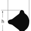 Gummi-Profil W6001 P031003 Füller PVC schwarz