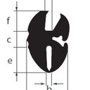 Gummi-Profil P030027 Klemmprofil EPDM für 3 mm Blech- UND 12 mm Fensterstärke