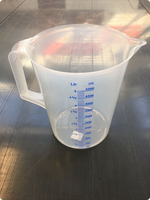 Messbecher 5 l mit Henkel transparent