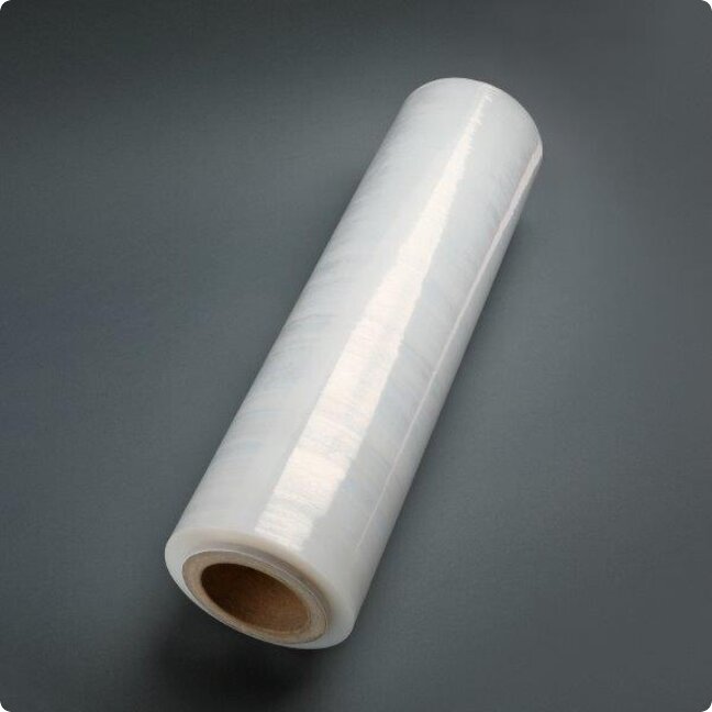 Handwickelfolie 500 mm 20 MY, transparent 270 m / Rolle, 6 Rollen / Karton, 300 Rollen / Pal.