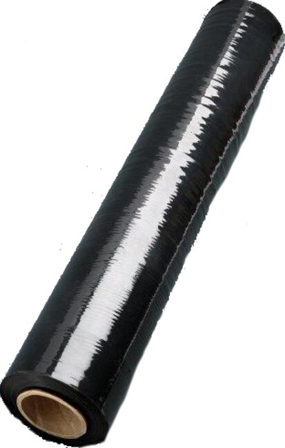 Handwickelfolie schwarz 500 mm 17 MY 6 Rollen / Karton, 270 m / Rolle