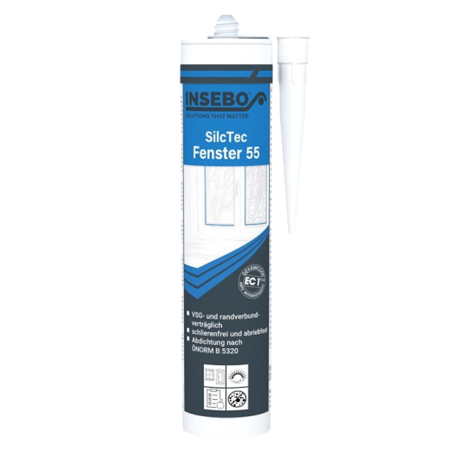 Silikon Silctec Fenster 55 schwarz - 300 ML Kartusche Oximsystem